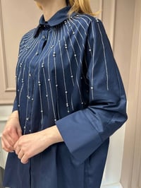 Ghisa 25YGSTNK4848 Lacivert Taşlı Tunik