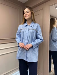 Ghisa 25YGSTNK4864 Mavi Taşlı Tunik