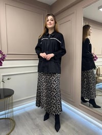 Ghisa 25YGSTNK4864 Siyah Taşlı Tunik