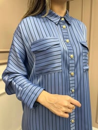 Ghisa 25YGSTNK4871 Mavi Çizgili Tunik