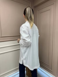 Ghisa 25YGSTNK4932 Beyaz Omzu Detaylı Tunik