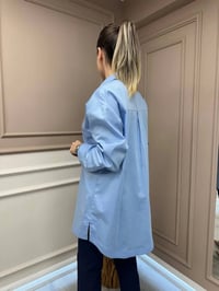 Ghisa 25YGSTNK4932 Mavi Omzu Detaylı Tunik