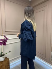 Ghisa 25YGSTNK4986 Lacivert Kol Detaylı Tunik