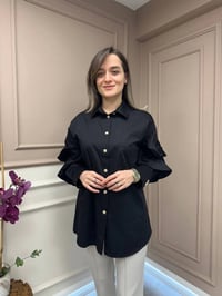 Ghisa 25YGSTNK4986 Siyah Kol Detaylı Tunik