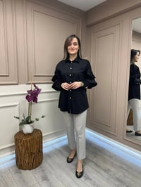 Ghisa 25YGSTNK4986 Siyah Kol Detaylı Tunik