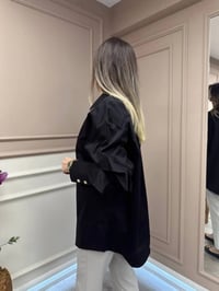 Ghisa 25YGSTNK4986 Siyah Kol Detaylı Tunik