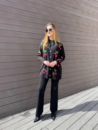 Ghisa 25YOBHRK3091 Siyah Detaylı Hırka