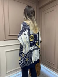 Ghisa 25YÖRTNK4016 Lacivert Zincir Desenli Tunik