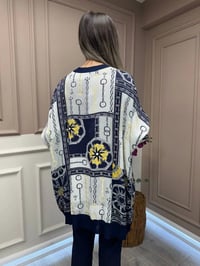 Ghisa 25YÖRTNK4016 Lacivert Zincir Desenli Tunik