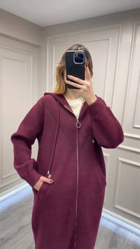Ghisa 26KGSKBN6549 Bordo Taş Detaylı Angora Kaban