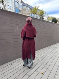 Ghisa 26KGSKBN6550 Mürdüm Anvelop Dik Yaka Kaban