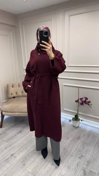 Ghisa 26KGSKBN6550 Mürdüm Anvelop Dik Yaka Kaban