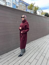 Ghisa 26KGSKBN6550 Mürdüm Anvelop Dik Yaka Kaban