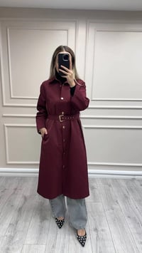 Ghisa 26KGSTRN2687 Bordo Kemerli Trençkot