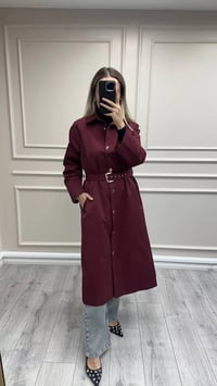 Ghisa 26KGSTRN2687 Bordo Kemerli Trençkot