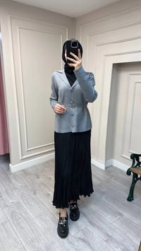 Ghisa 26KOBCKT3358 Gri Kemerli Ceket