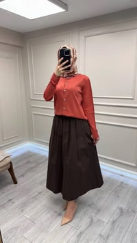 Ghisa 26KOBHRK3215 Taba Yakası Taşlı Triko Hırka