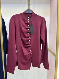 Ghisa 26KOBHRK3294 Bordo Düğme Detaylı Hırka
