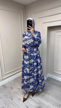 Ghisa 3610E4323 Gri Yakası Taş Detaylı Elbise