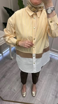Ghisa 3610G4429 Sarı Ribana Detaylı Gömlek