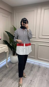 Ghisa 3610G4429 Siyah Ribana Detaylı Gömlek