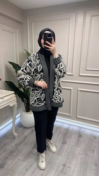 Ghisa 3610H3265 Siyah Brode Detaylı Hırka