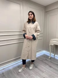 Ghisa 3610T2700 Bej Bilek Ve Yaka Detaylı Trenç