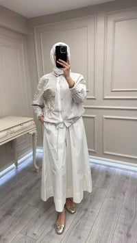 Ghisa 3610T4317 Bej İşleme Detaylı Tunik