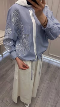 Ghisa 3610T4317 Lacivert İşleme Detaylı Tunik