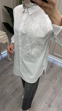Ghisa 3610T4380 Ekru Yakası İşlemeli Tunik