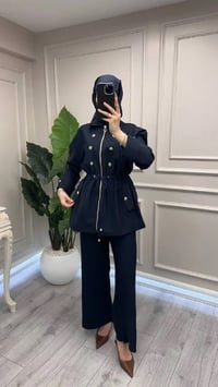 Ghisa 3610T9142 Lacivert Düğme Detaylı Takım