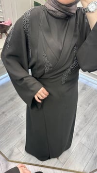 Ghisa 3610T9187 Kahve İç Elbiseli Abaya