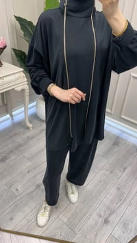 Ghisa 3610T9241 Siyah Fermuar Detaylı İkili Takım