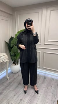 Ghisa 3610T9289 Siyah Dantel Detaylı Takım