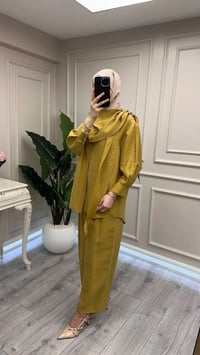 Ghisa 3610T9359 Hardal Şal Yaka Detaylı Takım