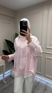Ghisa 3611G4430 Pembe Brode Detaylı Gömlek