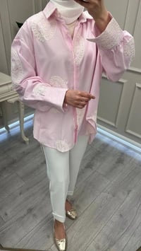 Ghisa 3611G4430 Pembe Brode Detaylı Gömlek