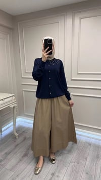 Ghisa 3620H3290 Lacivert İşleme Detaylı Hırka