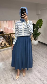 Ghisa 3620H3313 Ekru Mavi Hırka