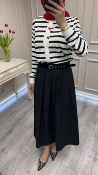 Ghisa 3620H3313 Ekru Siyah Hırka