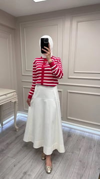 Ghisa 3620H3313 Kırmızı Ekru Hırka
