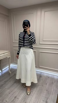 Ghisa 3620H3313 Lacivert Ekru Hırka
