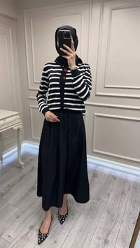 Ghisa 3620H3313 Siyah Ekru Hırka