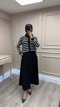 Ghisa 3620H3313 Siyah Ekru Hırka