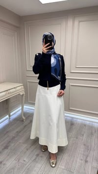 Ghisa 3620T4863 Lacivert Vatkalı Fermuar Detaylı Merserize Tunik