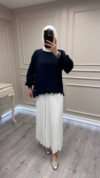 Ghisa 3630T4304 Lacivert Ribana Detaylı Tunik