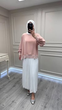 Ghisa 3630T4304 Pudra Ribana Detaylı Tunik