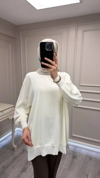 Ghisa 3630T4321 Ekru Kolları Merserize Detaylı Tunik