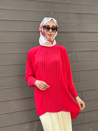 Ghisa 3630T4442 Mercan Önü Nervür Detaylı Tunik
