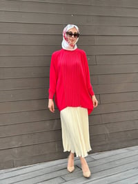 Ghisa 3630T4442 Mercan Önü Nervür Detaylı Tunik